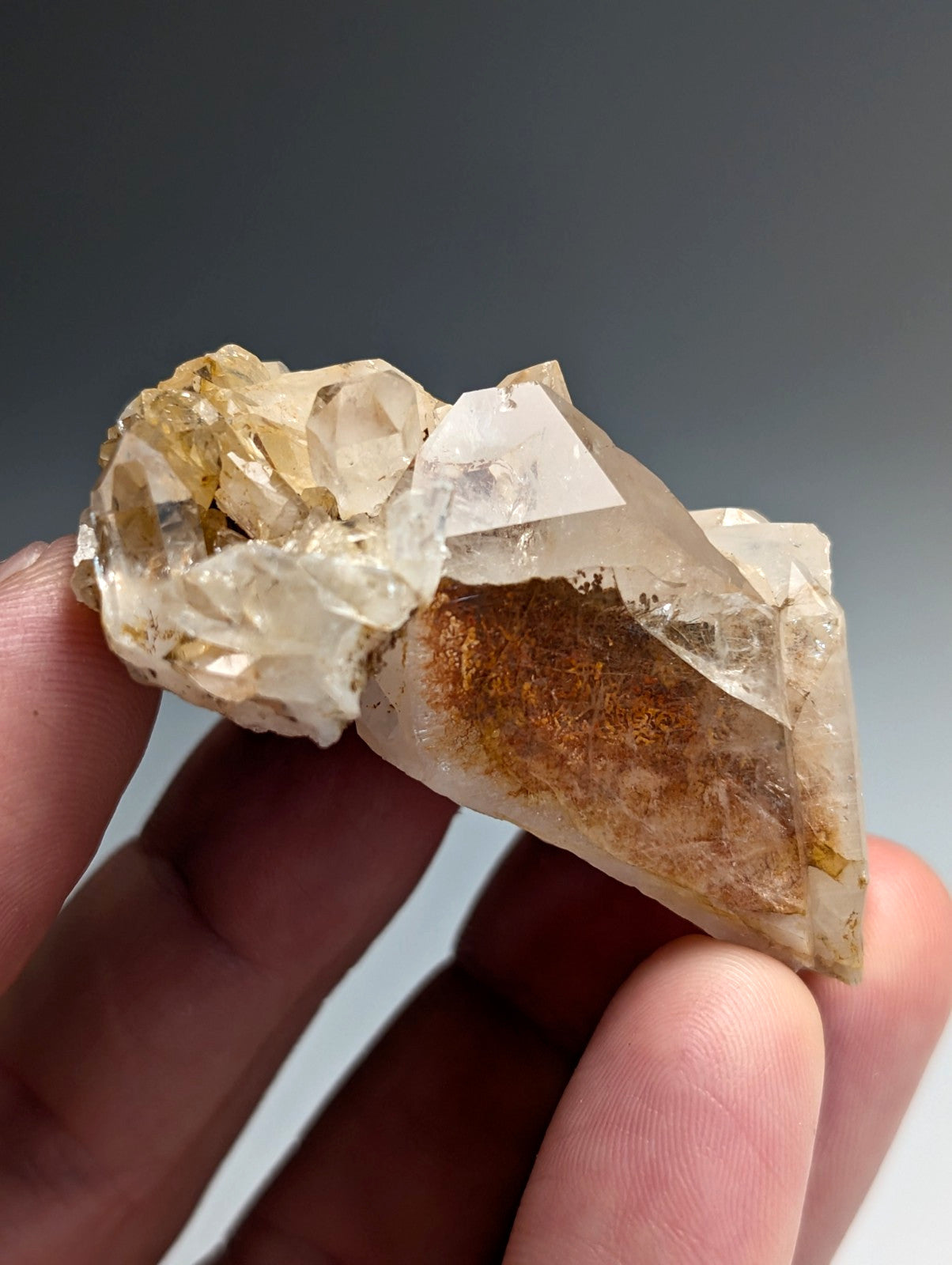 Amazing Quartz Crystal Cluster w/ clay inclusions, Montgomery County, Arkansas