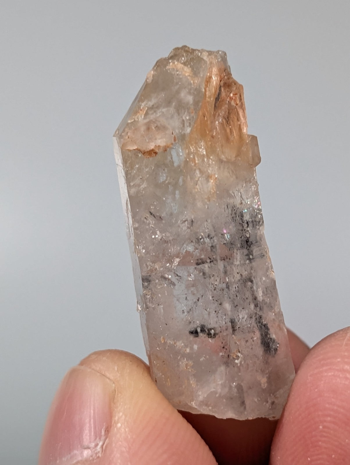 Set of 3 Quartz Crystals with Nacrite Inclusions, Montgomery County, Arkansas