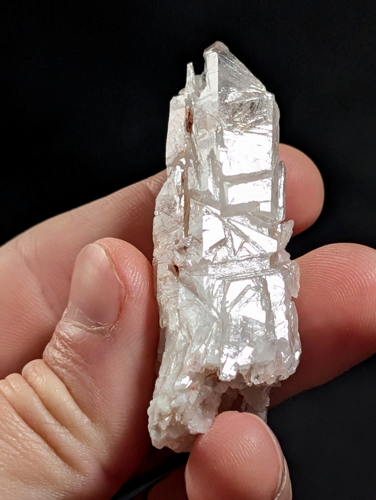Growth Interference Quartz Crystal Point, Old Stock, Montgomery County, Arkansas