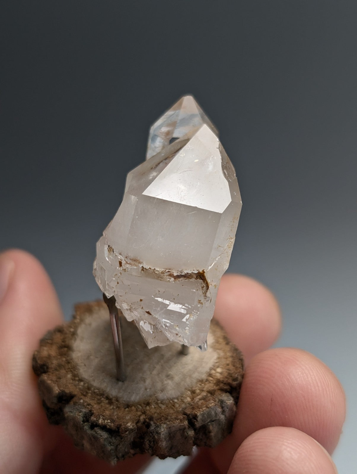 Unique Quartz Crystal Cluster, Old Stock, Montgomery County, Arkansas, w/display