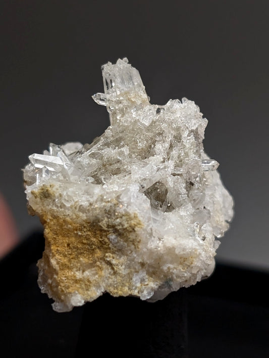 Blue-Green Cookeite on Solution Quartz, Saline County, Arkansas, Old Stock