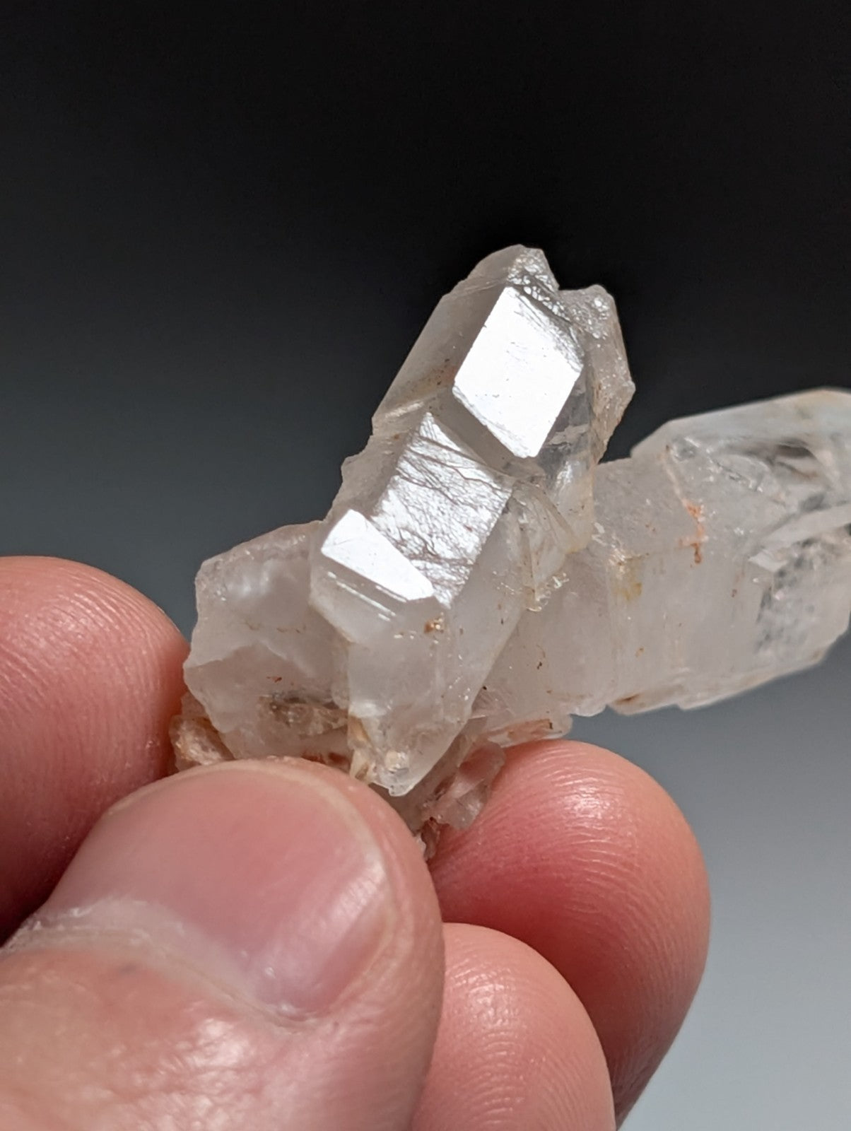 VERY unique Growth Interference Quartz Crystal - Montgomery County, Arkansas