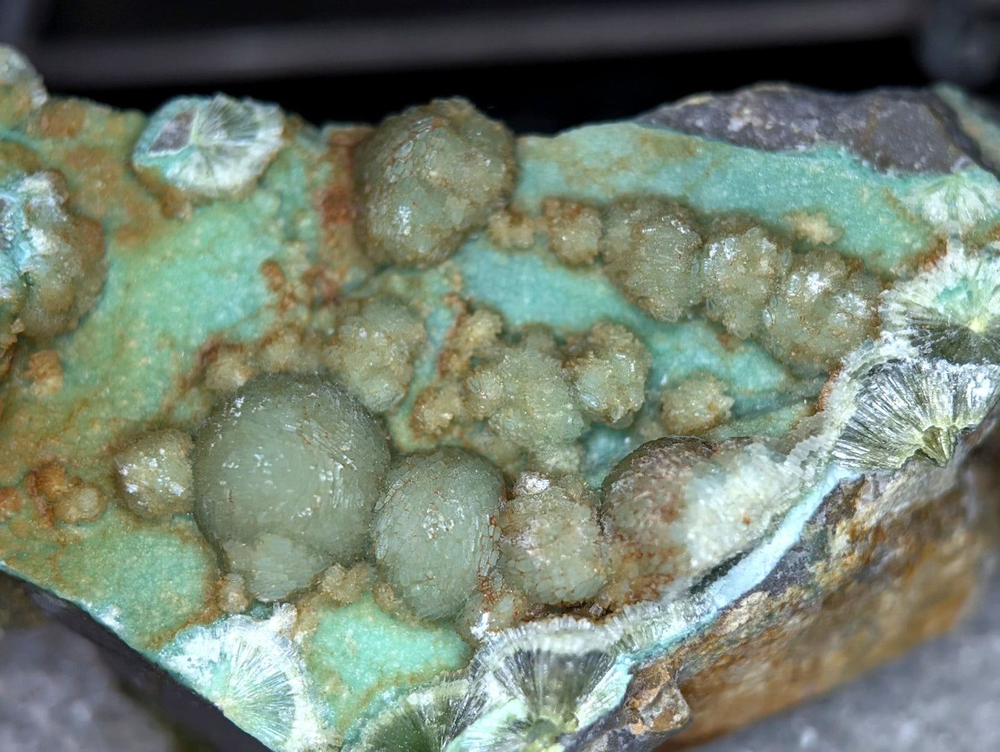 A+ Wavellite on Variscite - 1960s Old Stock - Garland County, Arkansas - RARE!!
