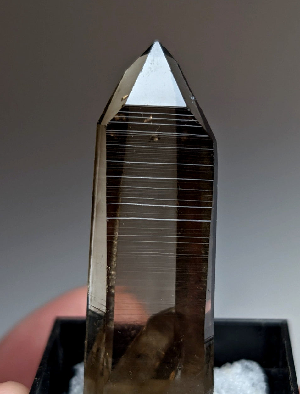 A+ Irradiated Smoky Quartz Crystal Point, Garland County, Arkansas, USA, Delinde
