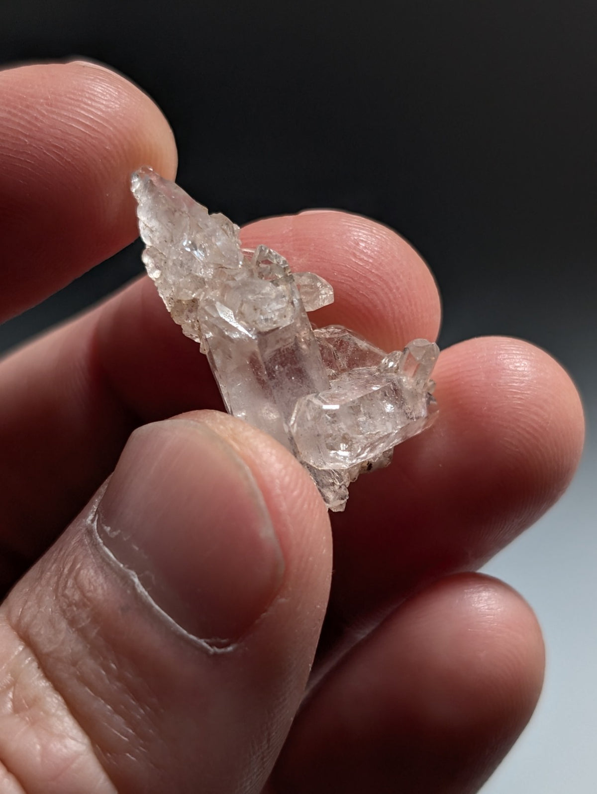 Set of 3 Arkansas Quartz Crystals (Fadens, etc) Montgomery County, Unique & OOAK