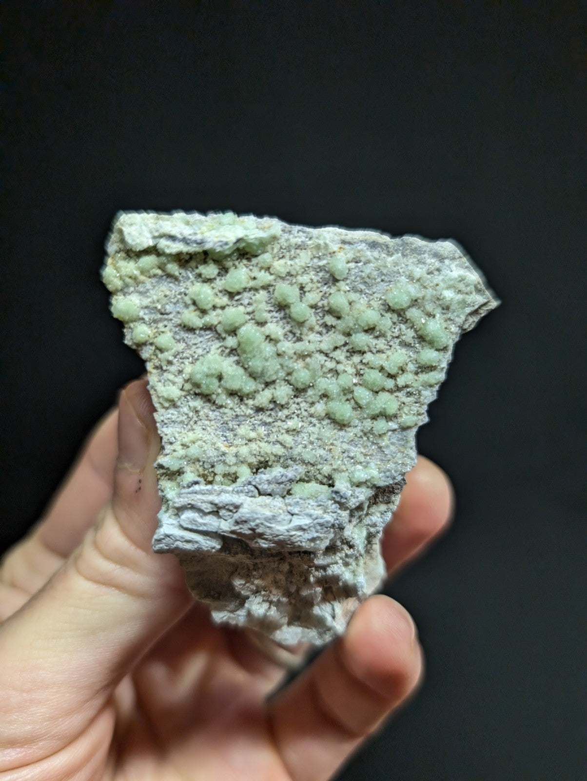 Green Wavellite on chert- Fantastic Old Stock - Mauldin Mountain, Arkansas, ooak