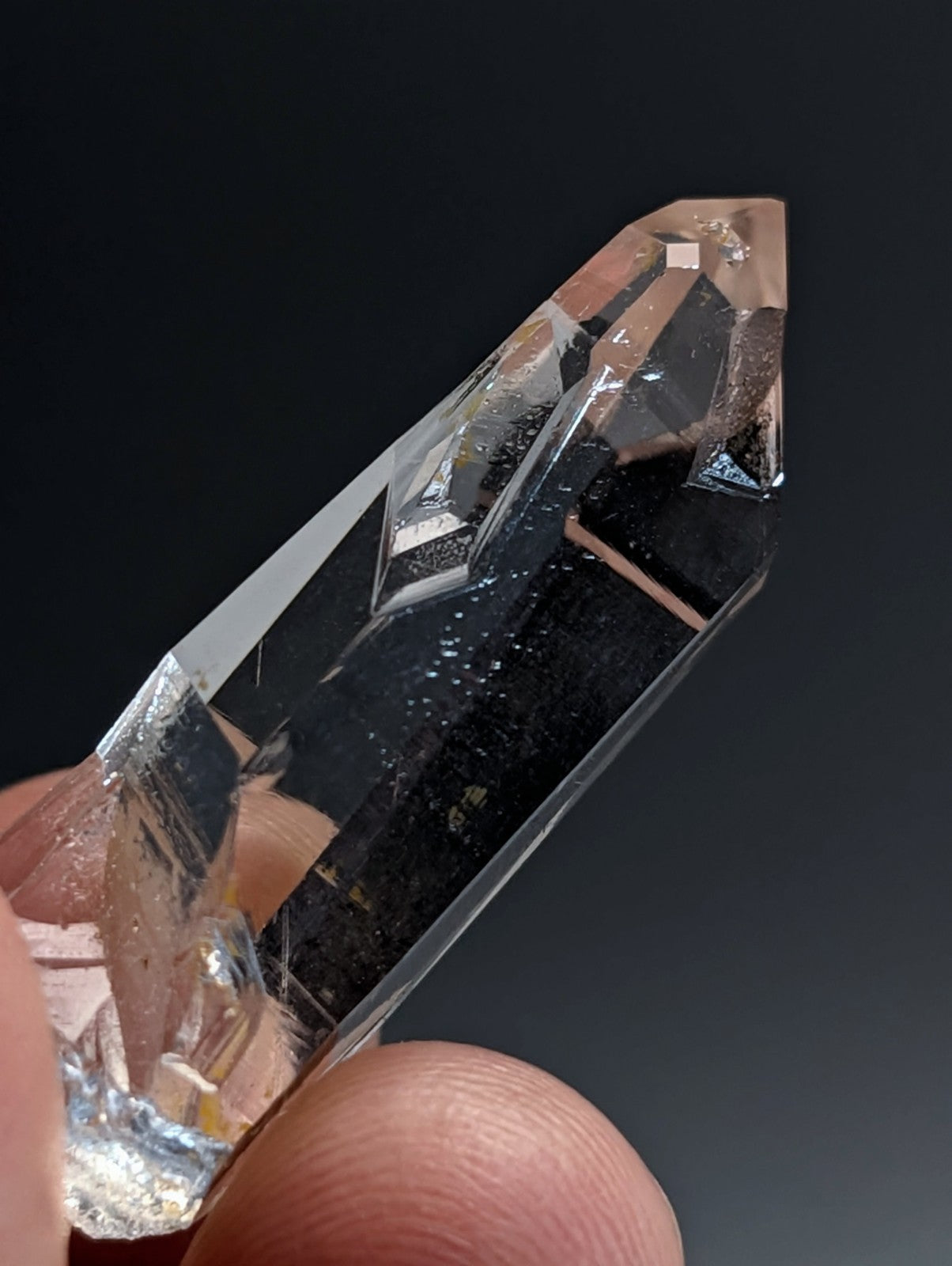 A+++ Optical Quartz Crystal Point, Montgomery County, Arkansas, USA, Stunning!