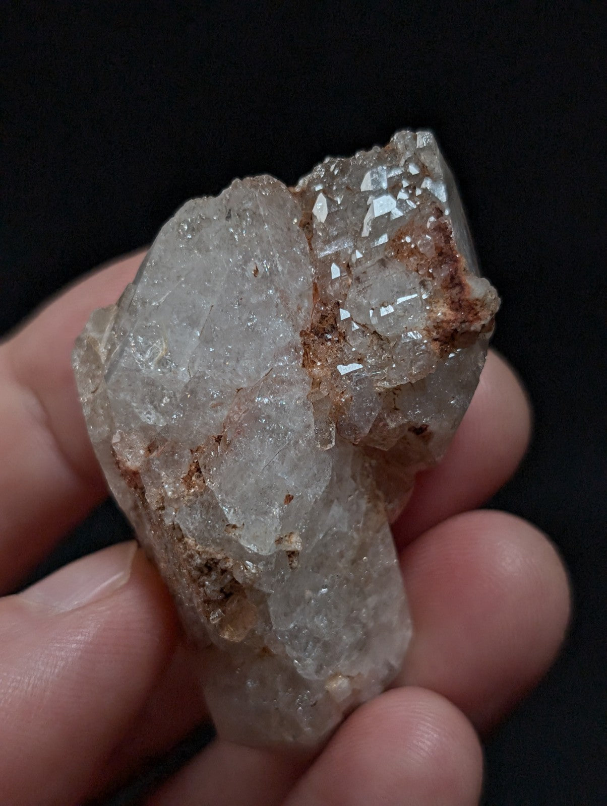 Crackle Quartz Crystal Point, Double Terminated, Montgomery County, Arkansas