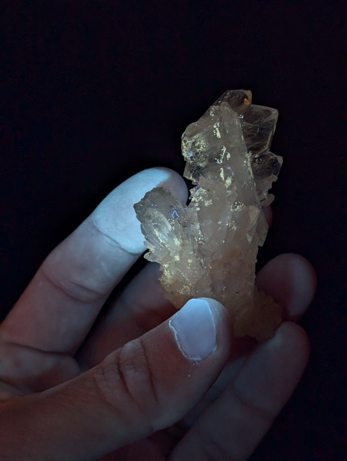 Faden Solution Quartz w/ UV Reactive Cookeite, Jeffrey Quarry, Arkansas, Rare