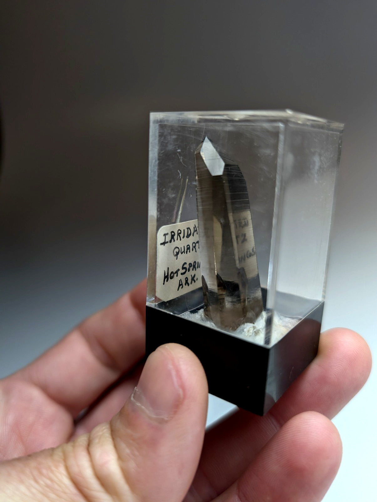 A+ Irradiated Smoky Quartz Crystal Point, Garland County, Arkansas, USA, Delinde