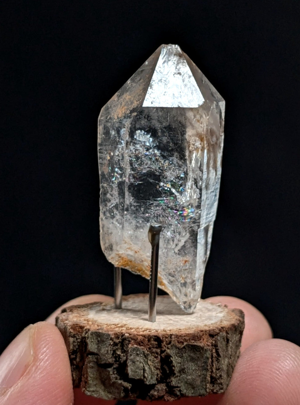 Unique Quartz Crystal with Nacrite Inclusions, Montgomery County, Arkansas, USA