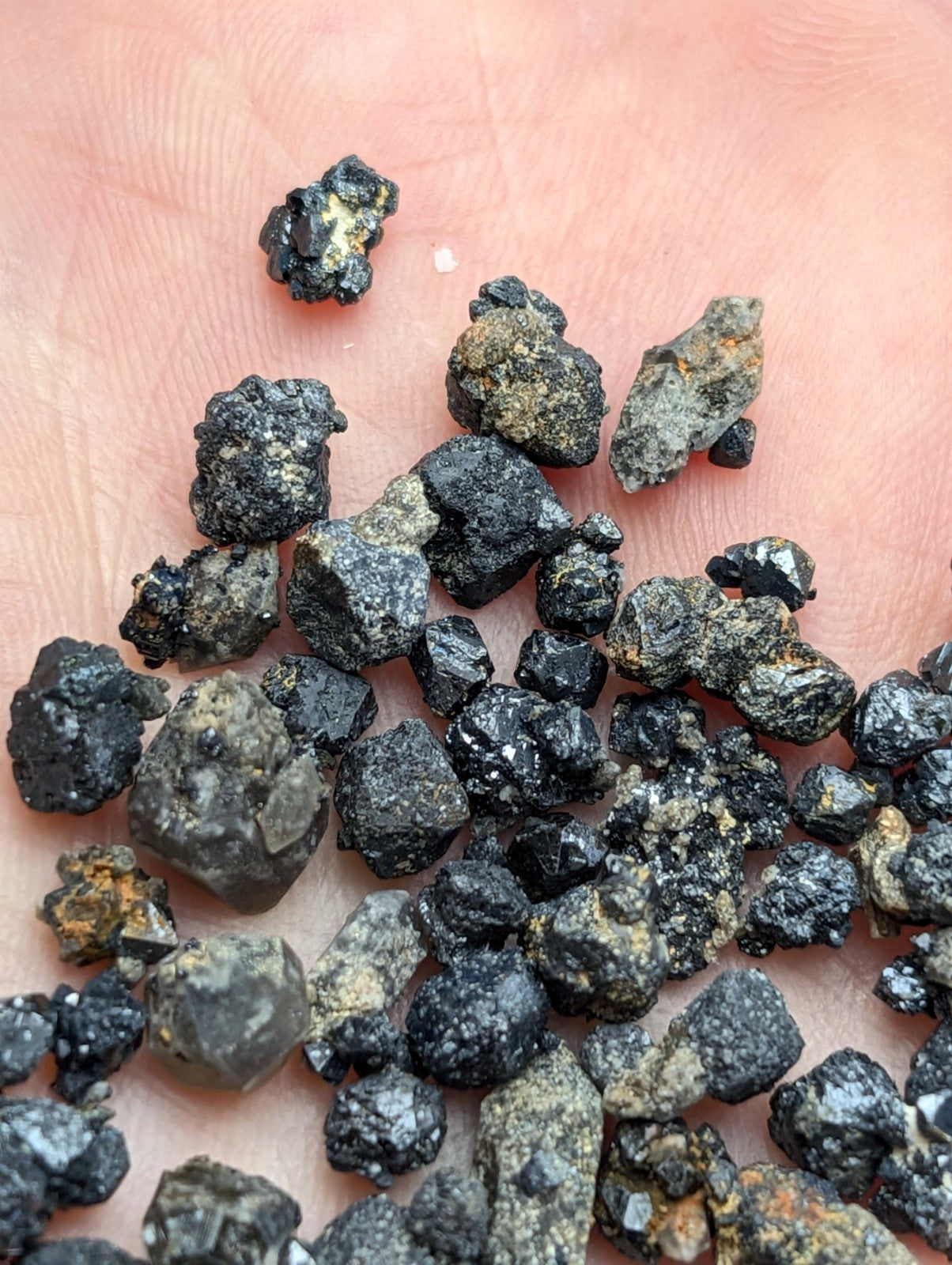 Micro Brookites + Smoky Quartz, Magnet Cove, Arkansas, Old Stock, 10+ gram set