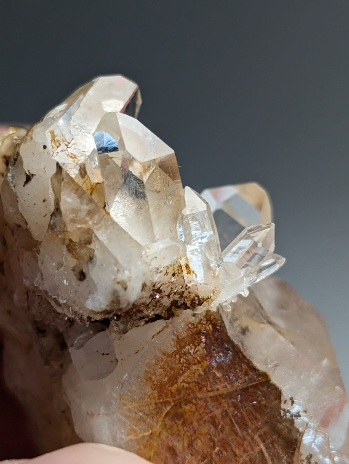 Amazing Quartz Crystal Cluster w/ clay inclusions, Montgomery County, Arkansas