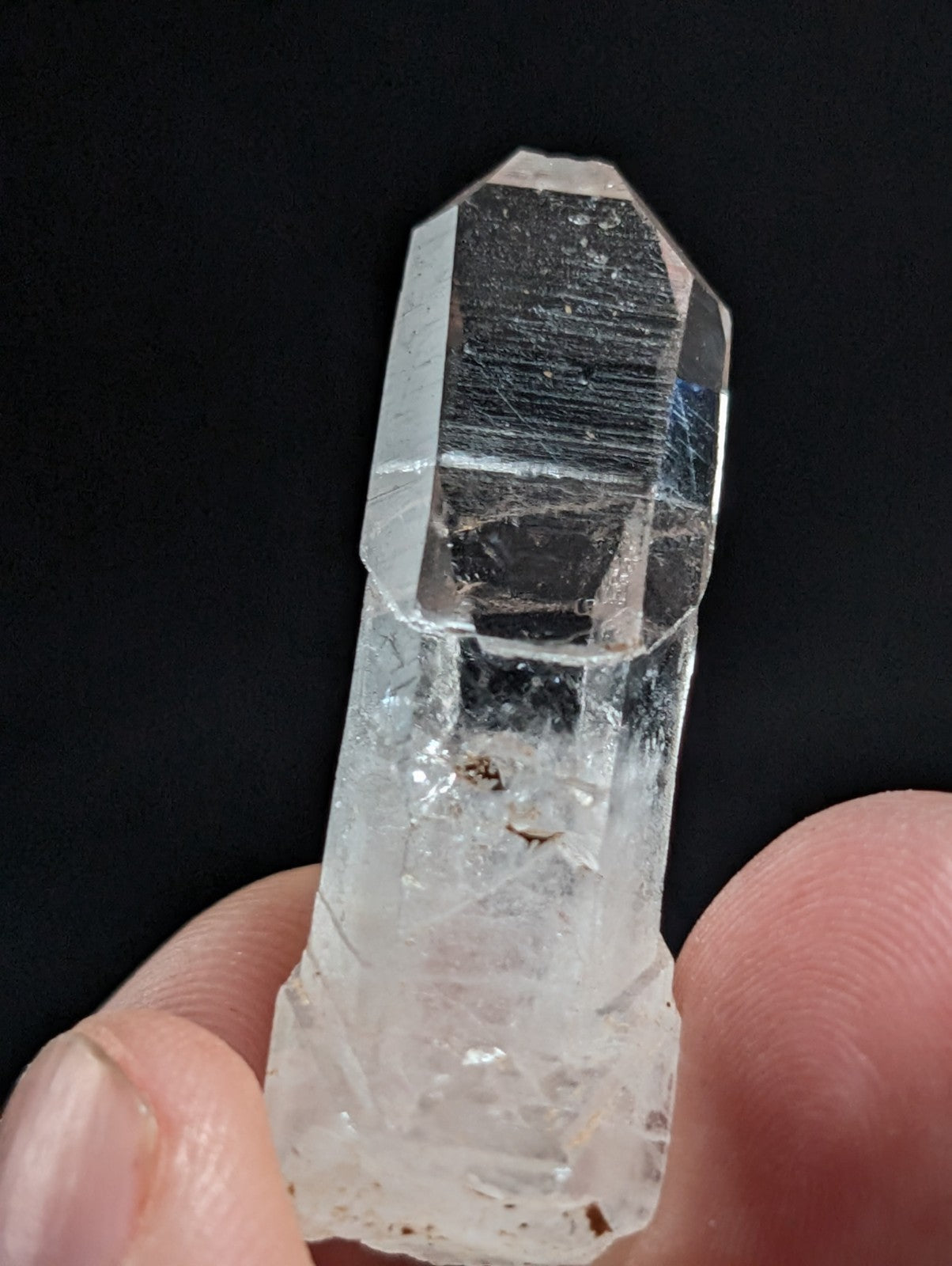 VERY RARE Slipped Growth Quartz Crystal Point,  Montgomery County, Arkansas, USA