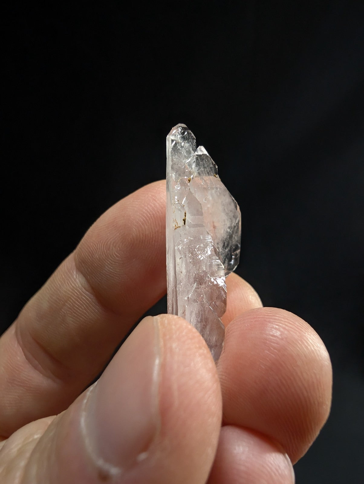 Set of 3 Arkansas Quartz Crystals w/ rehealed form, Unique & OOAK variety set x3