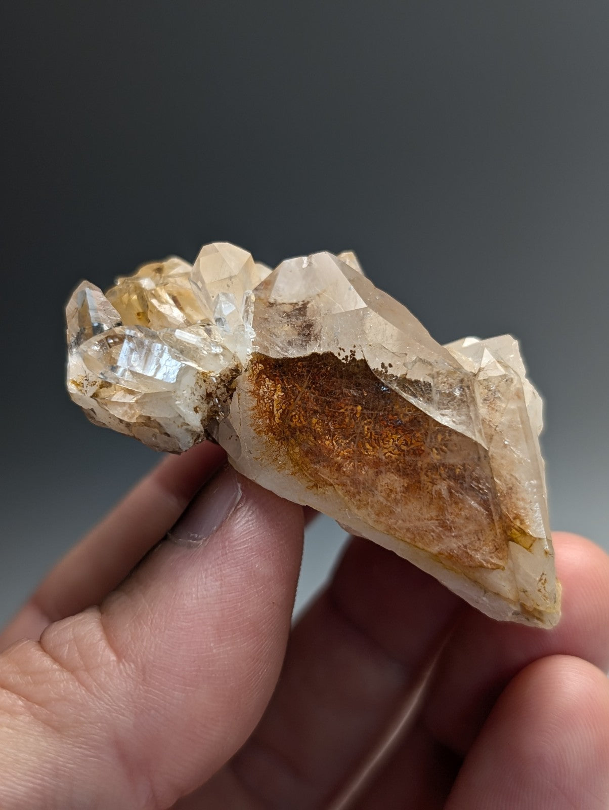 Amazing Quartz Crystal Cluster w/ clay inclusions, Montgomery County, Arkansas
