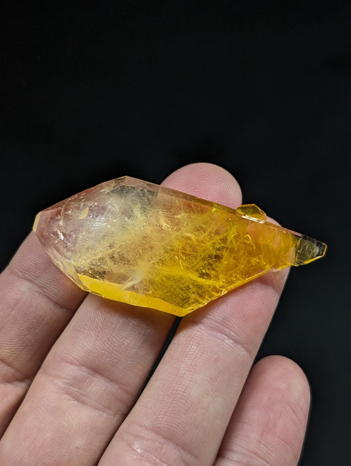 A+++ Rainbow Sheet Quartz Crystal Point, Old Stock, Garland County, Arkansas