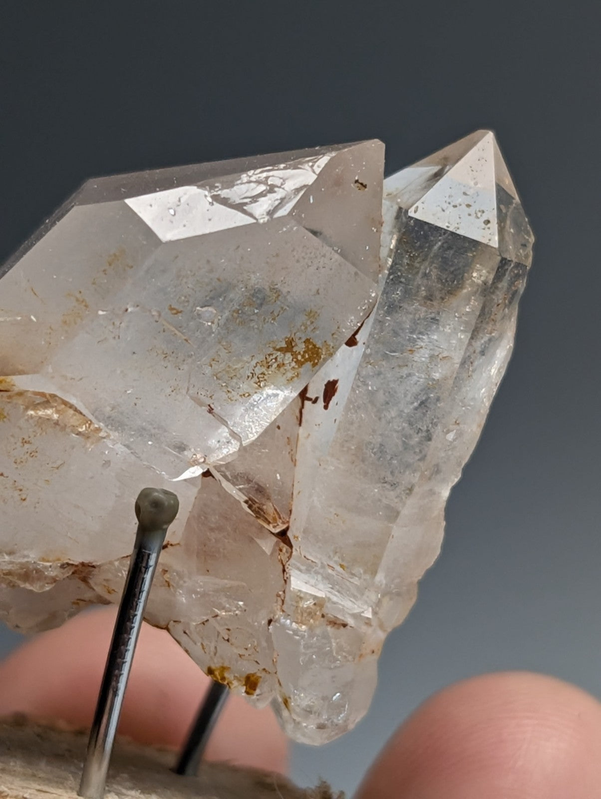 Unique Quartz Crystal Cluster, Old Stock, Montgomery County, Arkansas, w/display