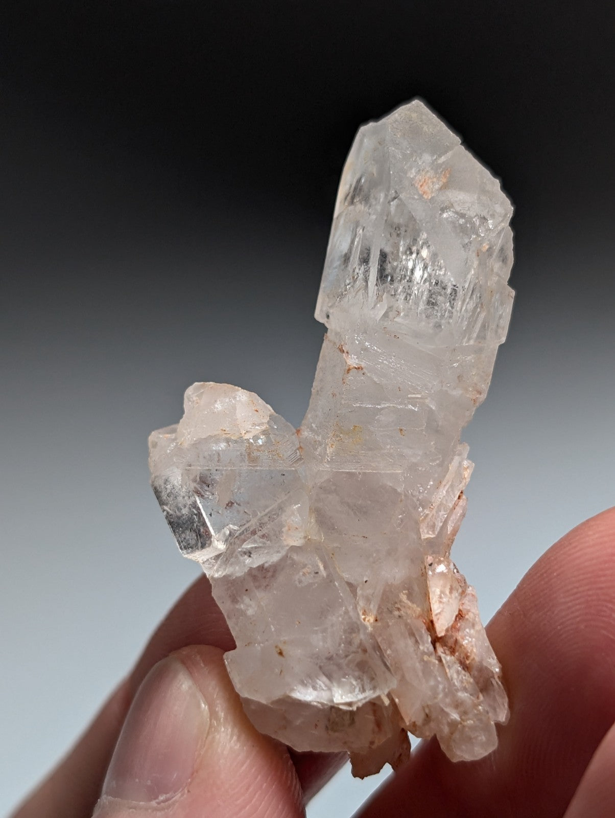 VERY unique Growth Interference Quartz Crystal - Montgomery County, Arkansas