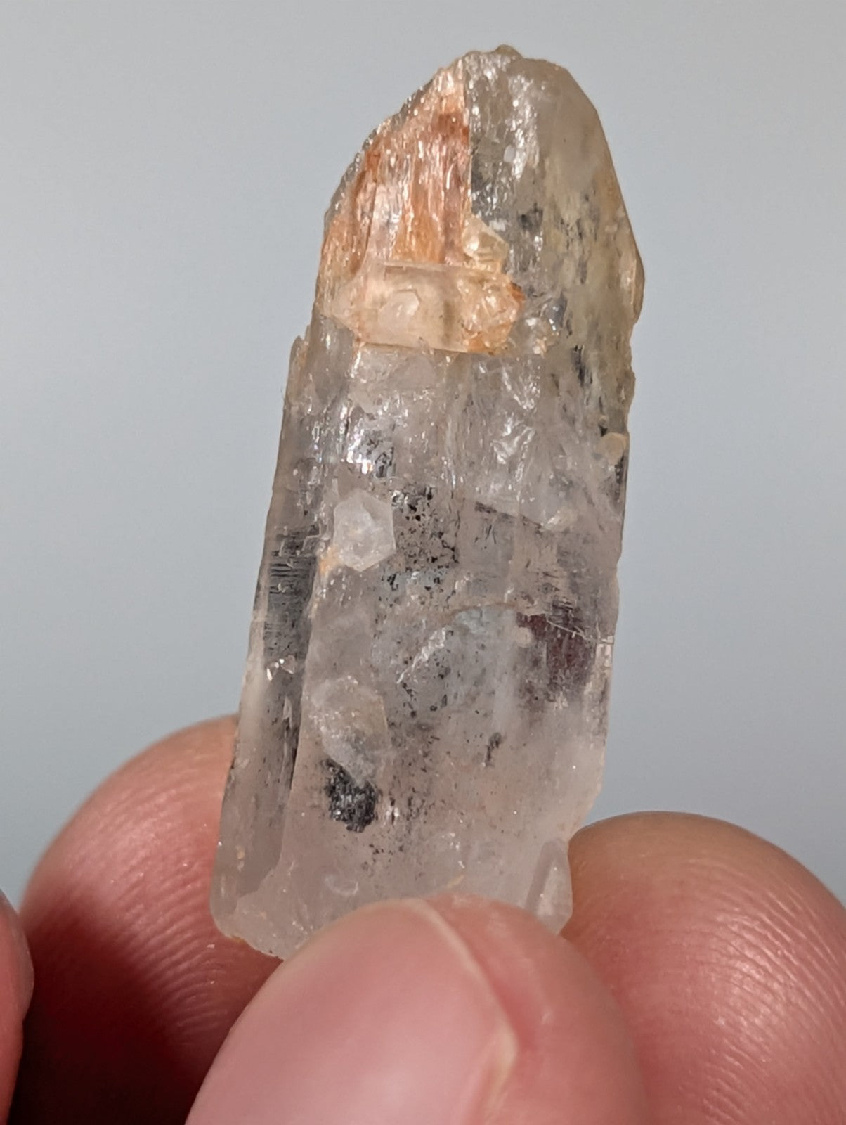 Set of 3 Quartz Crystals with Nacrite Inclusions, Montgomery County, Arkansas