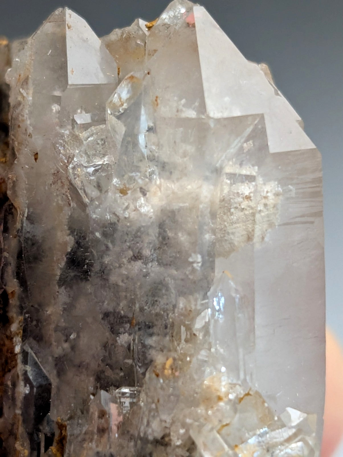 Unique Quartz Crystal with Nacrite Inclusions, Montgomery County, Arkansas, USA