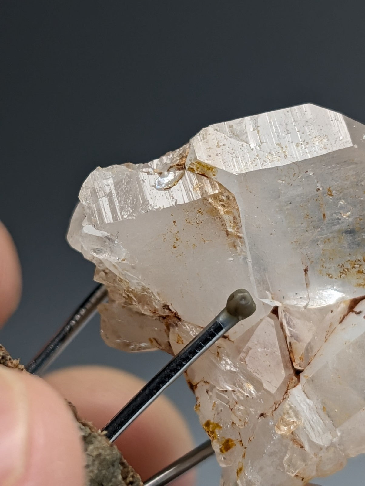 Unique Quartz Crystal Cluster, Old Stock, Montgomery County, Arkansas, w/display