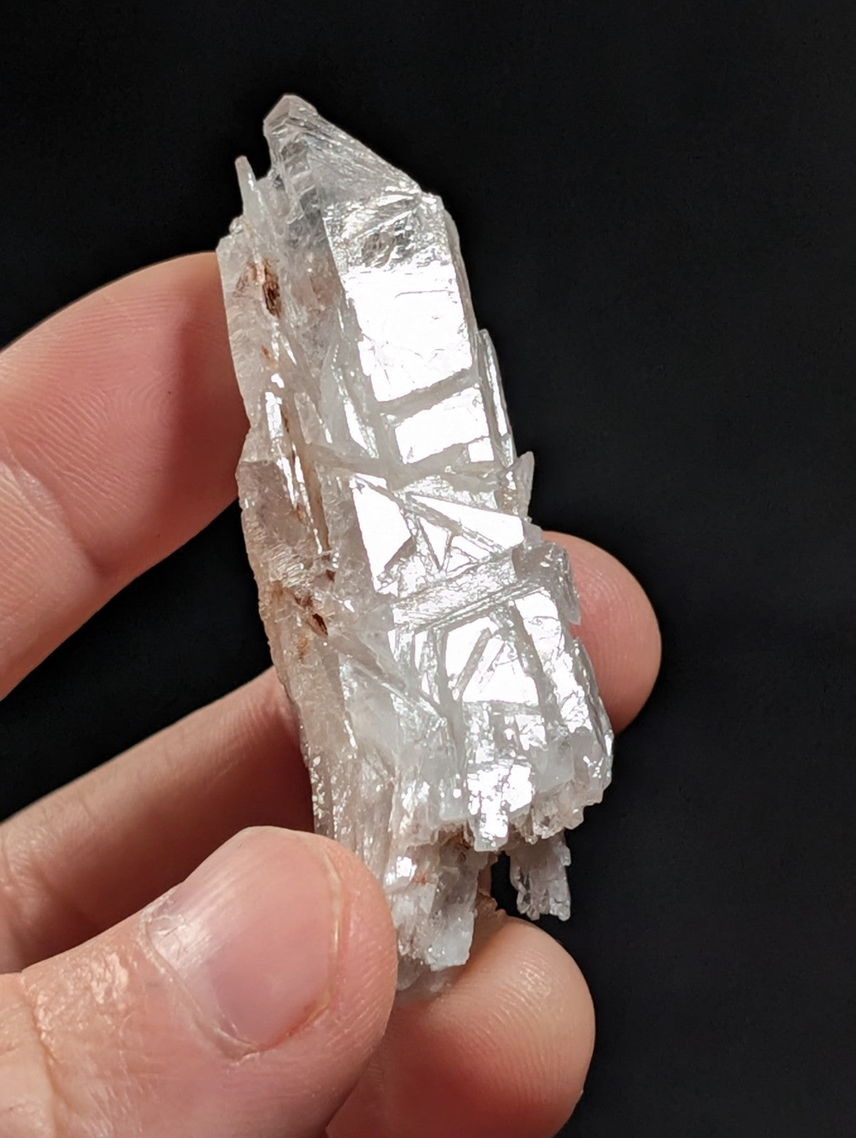 Growth Interference Quartz Crystal Point, Old Stock, Montgomery County, Arkansas