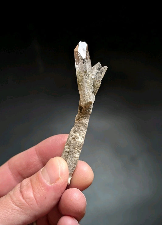 Fantastic Green Chlorite Quartz Crystal, North of Willis Mine, Paron, Arkansas