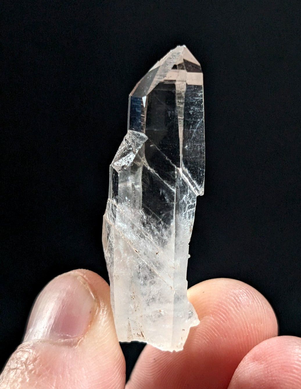 VERY RARE Slipped Growth Quartz Crystal Point,  Montgomery County, Arkansas, USA