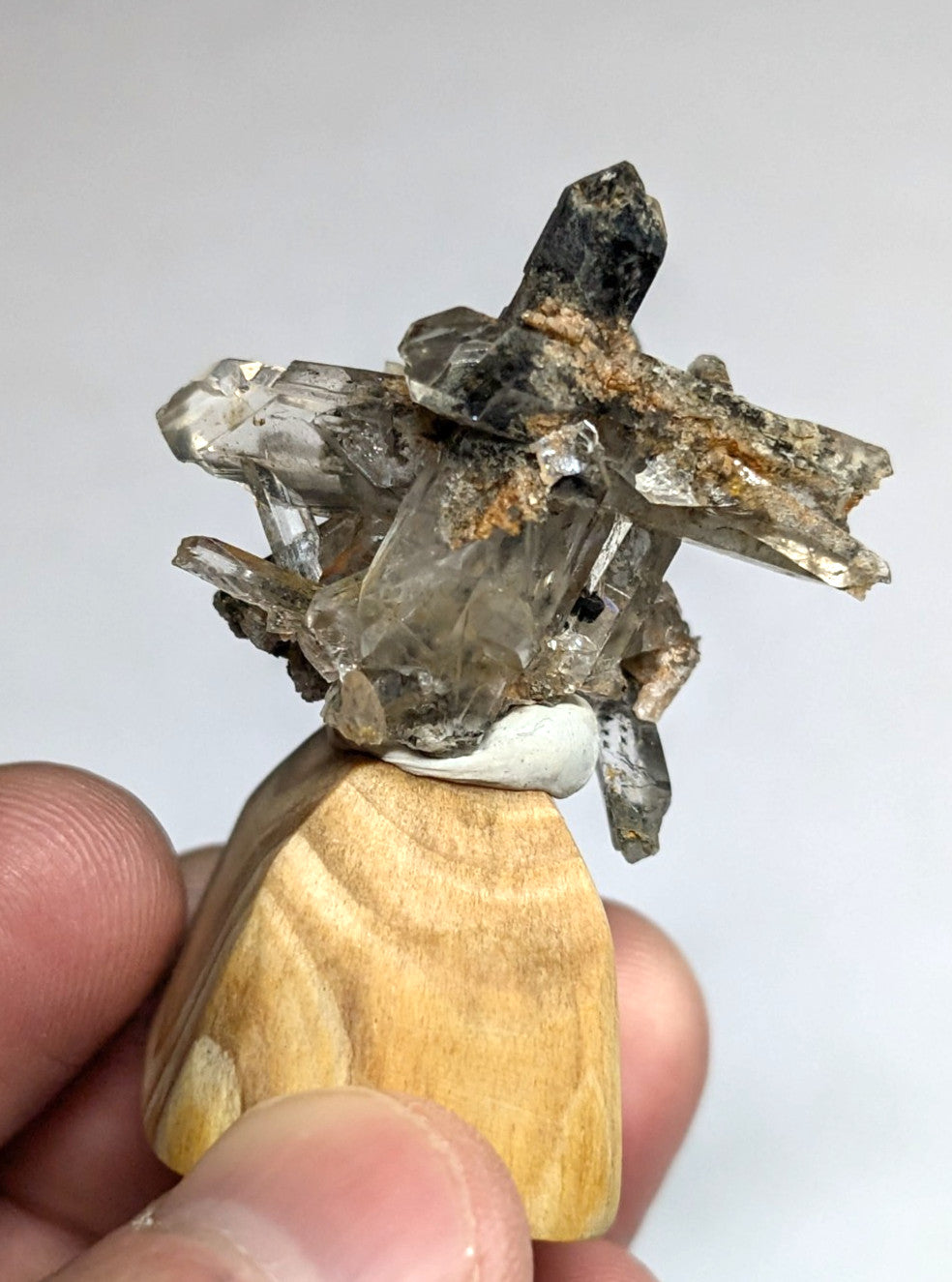 A+ Amazing Quartz Crystal Burr w/ inclusions, Garland County, Arkansas, w/ base