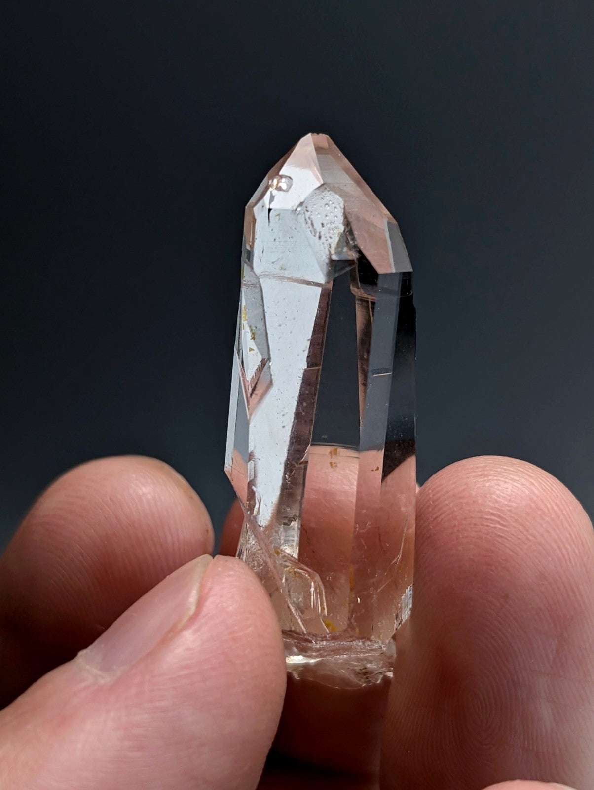 A+++ Optical Quartz Crystal Point, Montgomery County, Arkansas, USA, Stunning!