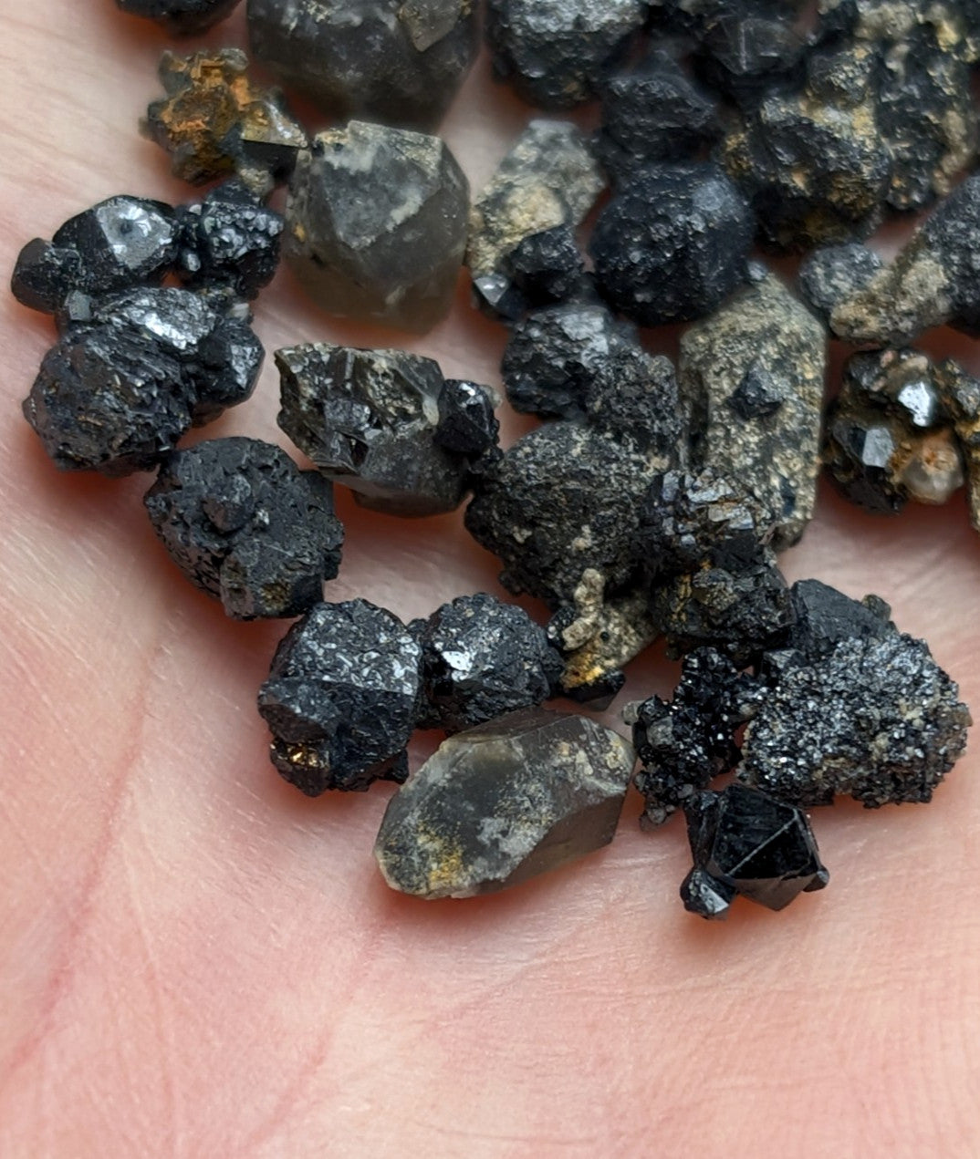 Micro Brookites + Smoky Quartz, Magnet Cove, Arkansas, Old Stock, 10+ gram set