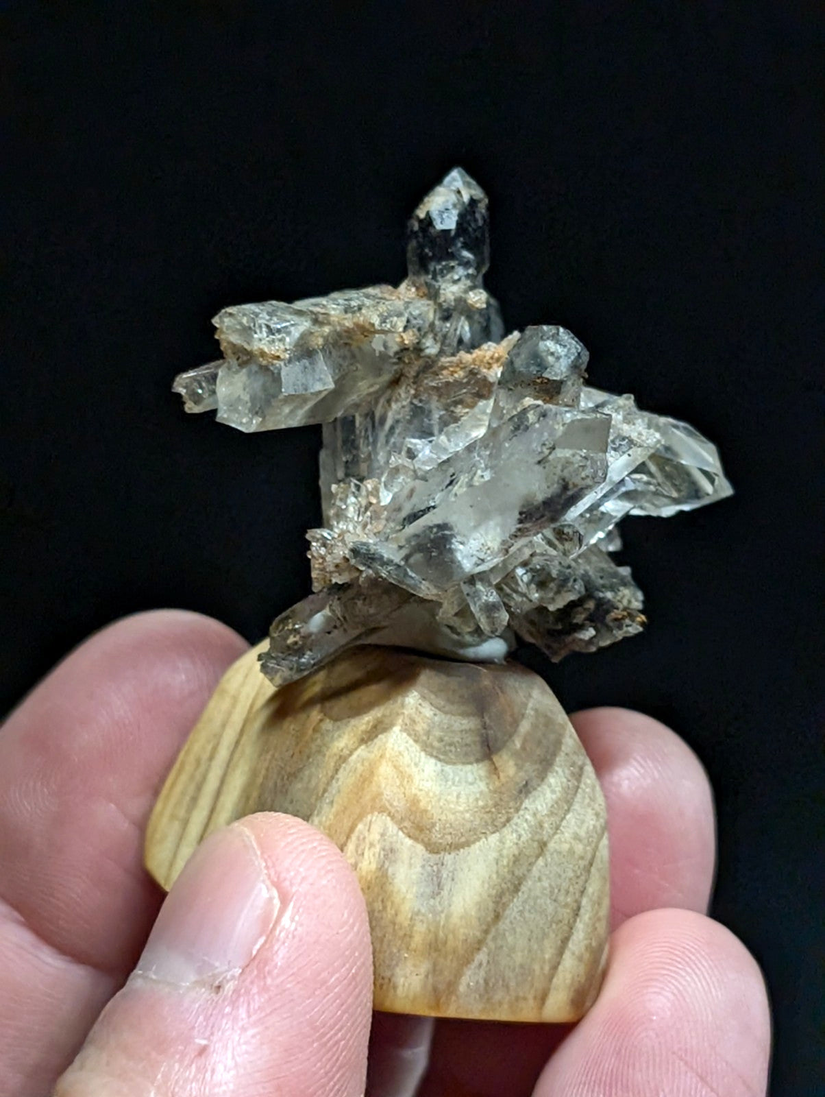 A+ Amazing Quartz Crystal Burr w/ inclusions, Garland County, Arkansas, w/ base