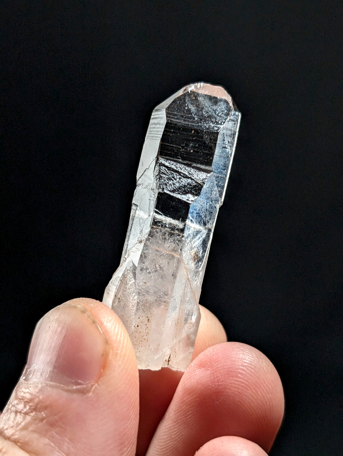 VERY RARE Slipped Growth Quartz Crystal Point,  Montgomery County, Arkansas, USA