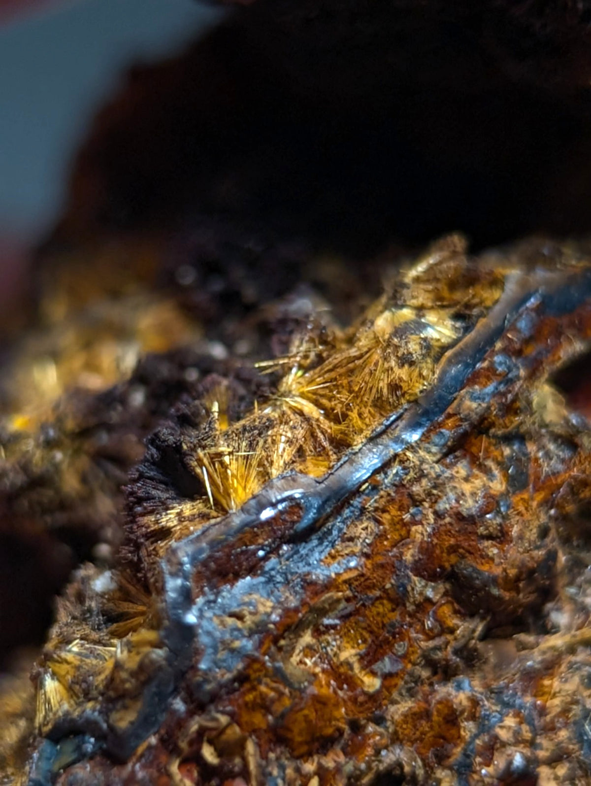 VERY RARE Strengite + Cacoxenite- Coon Creek, Polk County, Arkansas