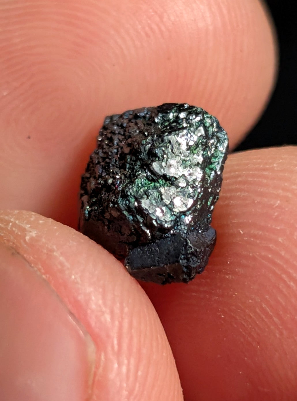 Brookite w/natural iridescence , Magnet Cove, Hot Spring Co. Arkansas, Old Stock