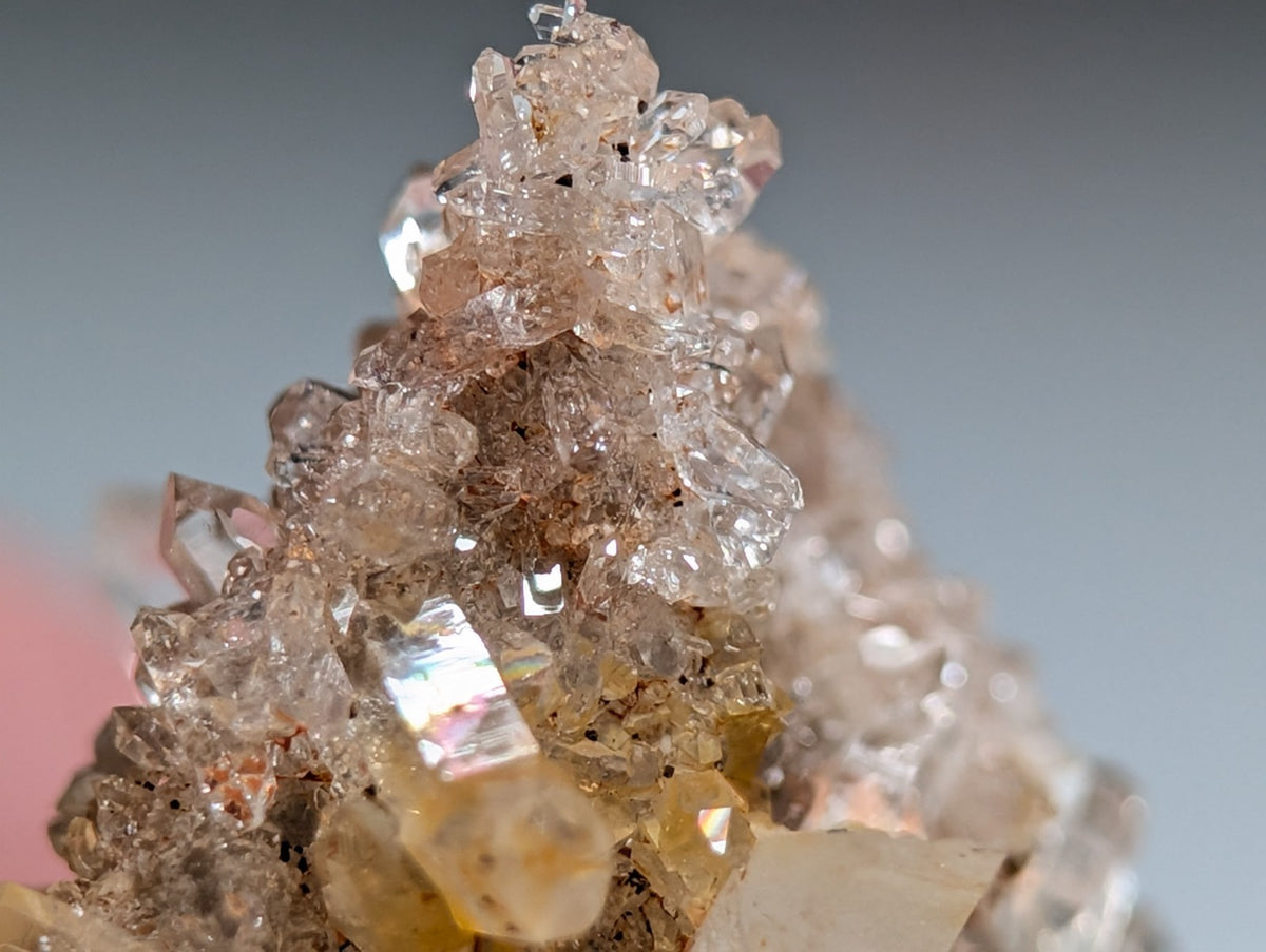 Pyramid Quartz Crystal Cluster, w/ photo case/mount, Montgomery County, Arkansas