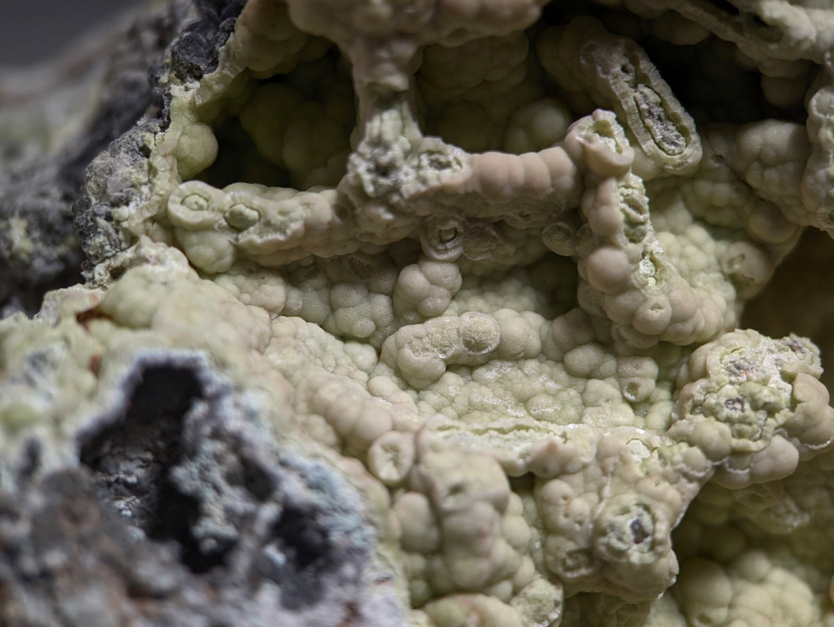 Large Yellow/Green Wavellite w/ Blue Planerite - ex Henry Delinde- Arkansas, USA