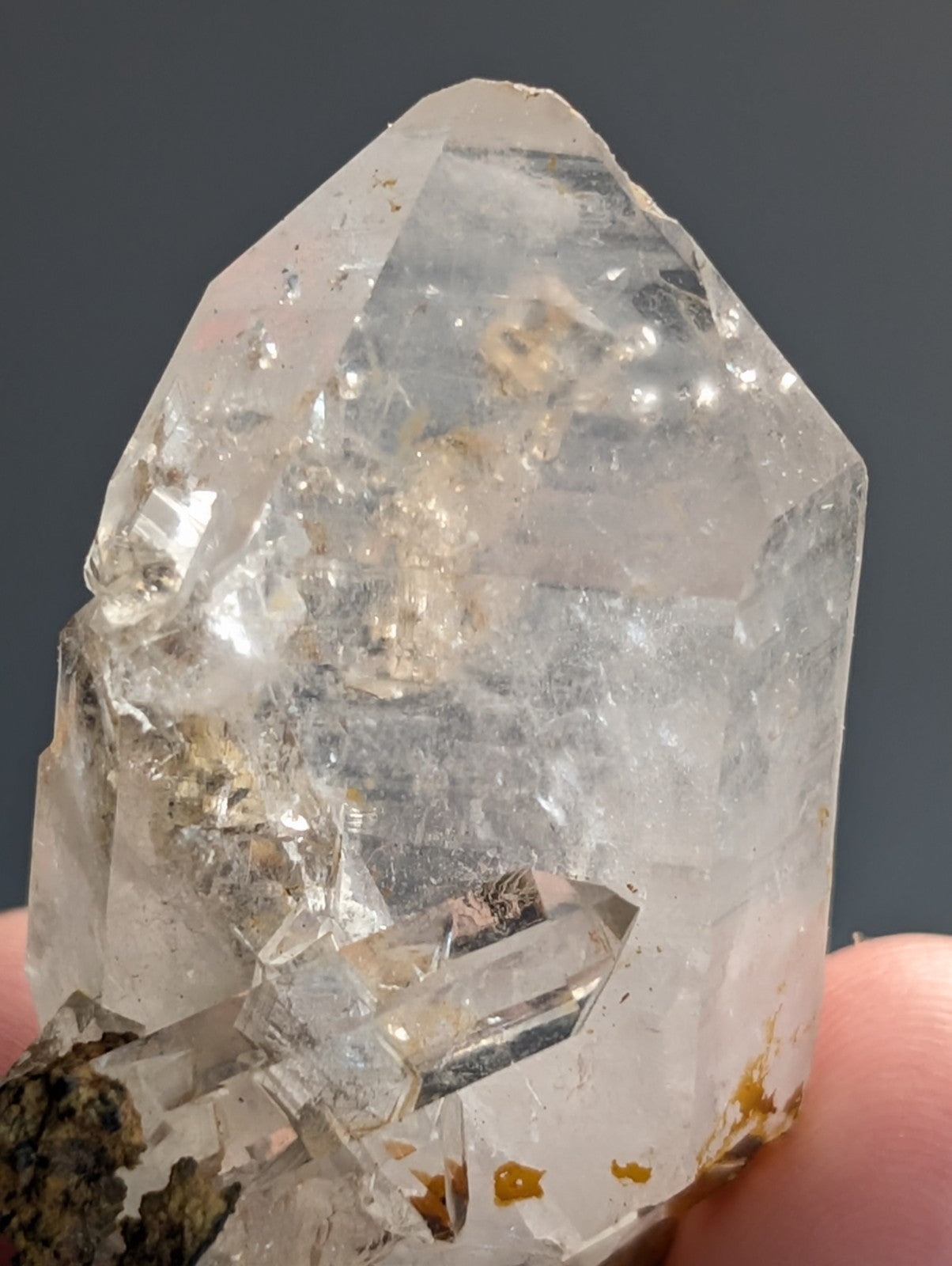 Unique Quartz Crystal with Nacrite Inclusions, Montgomery County, Arkansas, USA