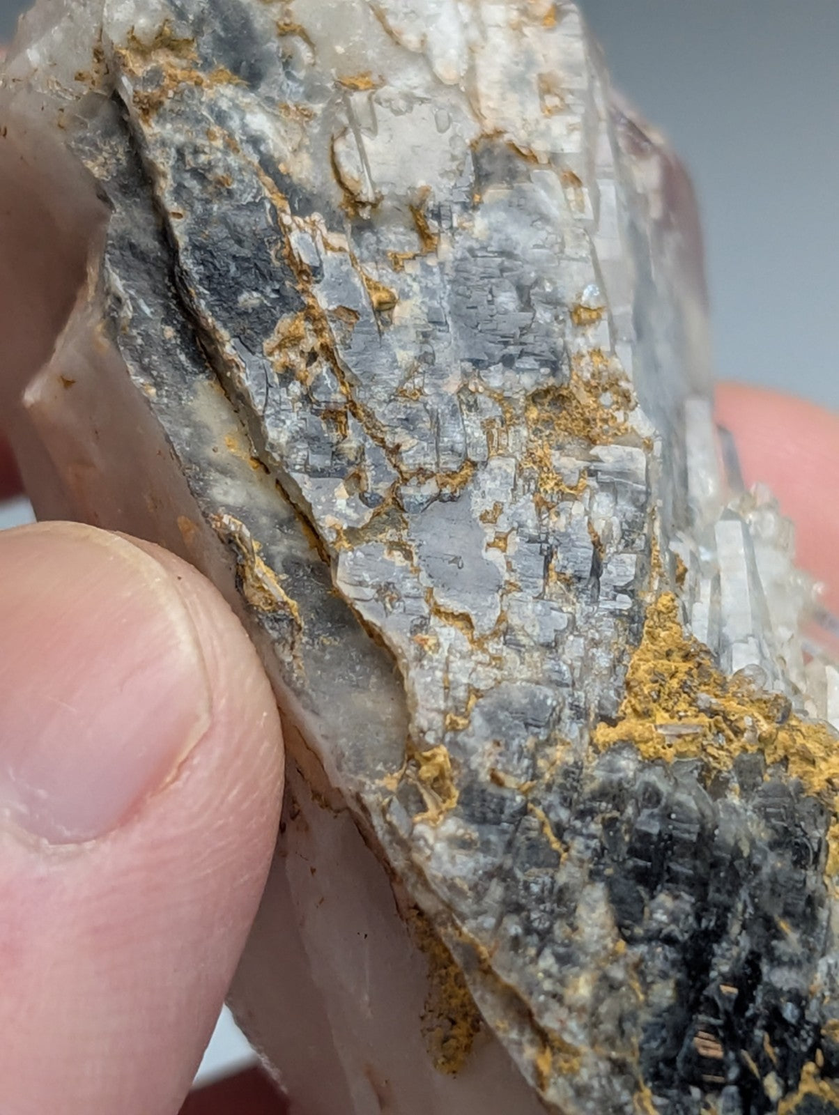 Unique Quartz Crystal with Nacrite Inclusions, Montgomery County, Arkansas, USA