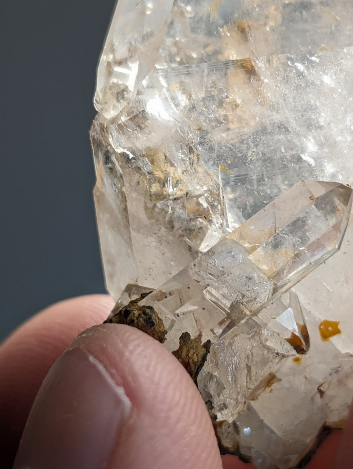 Unique Quartz Crystal with Nacrite Inclusions, Montgomery County, Arkansas, USA