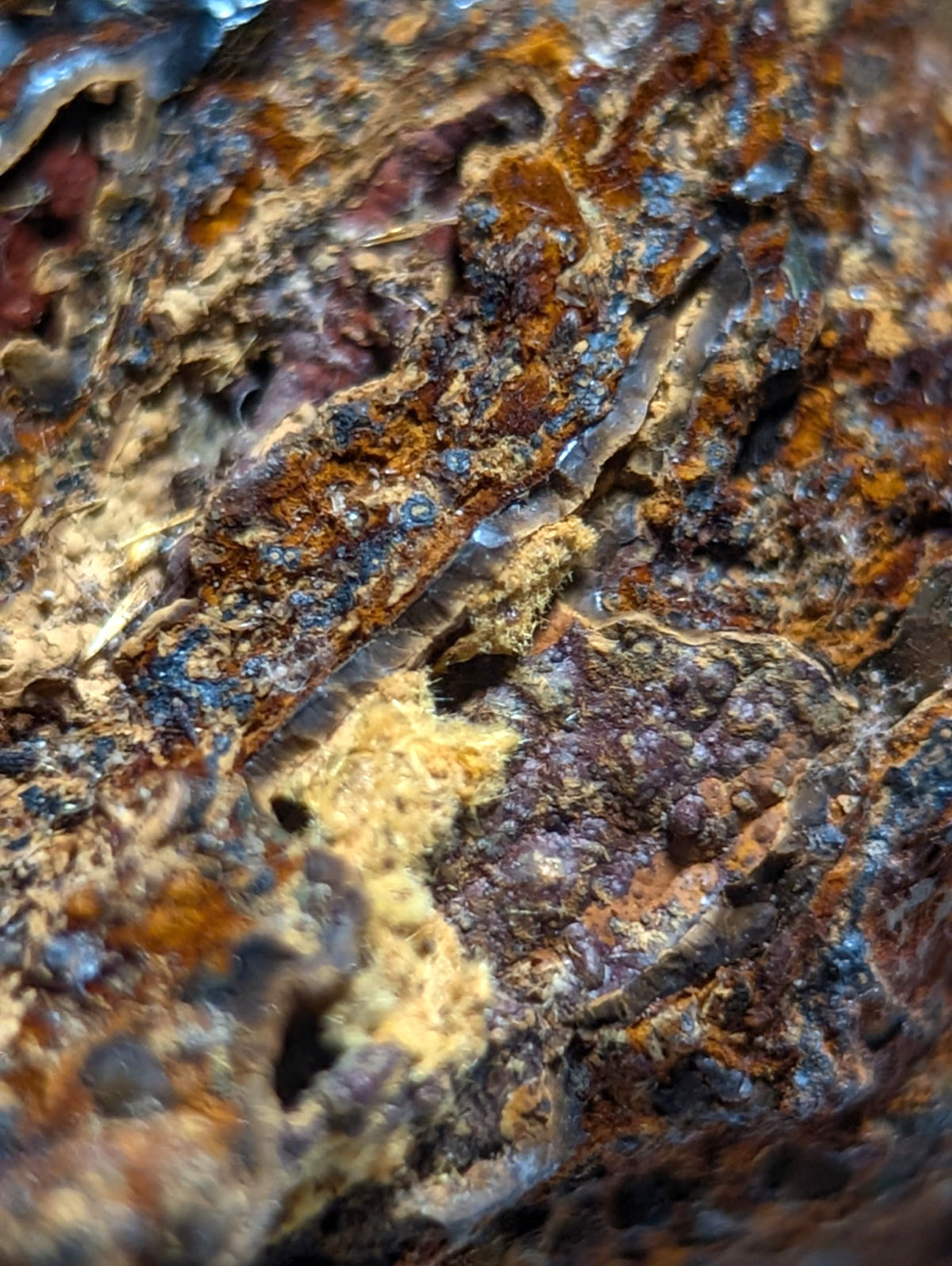 VERY RARE Strengite + Cacoxenite- Coon Creek, Polk County, Arkansas