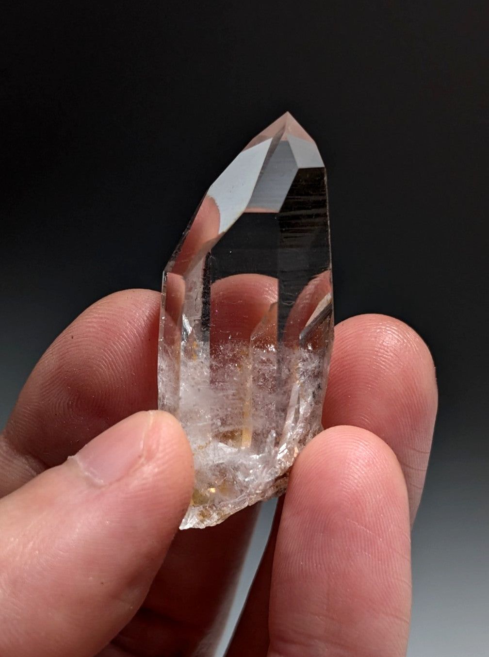 AAA Optical Quartz Crystal Point w/ rainbow, Garland County, Arkansas, USA