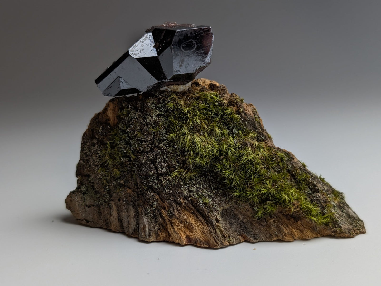 A+ Twinned Rutile Crystal, Graves Mountain, Georgia, USA,  Rare Old Stock