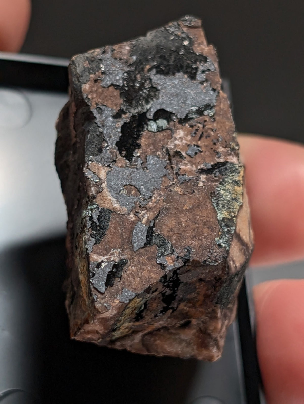 Rare Kidwellite on Novaculite - Coon Creek, Polk County, Arkansas, w/ photo case