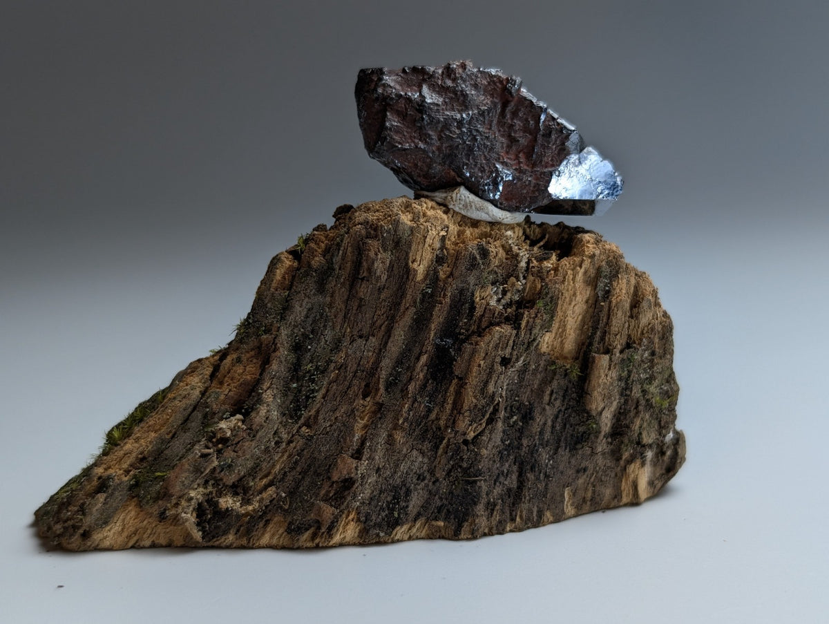 A+ Twinned Rutile Crystal, Graves Mountain, Georgia, USA,  Rare Old Stock