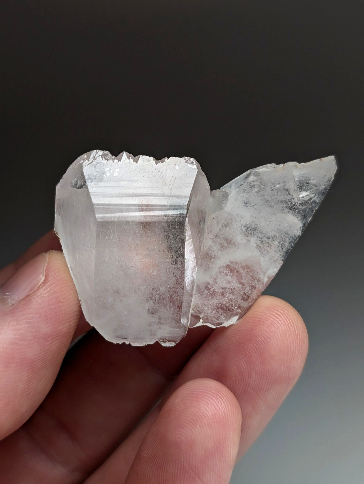 Unique Quartz Crystal "Floater" Point, Old Stock, Montgomery County, Arkansas