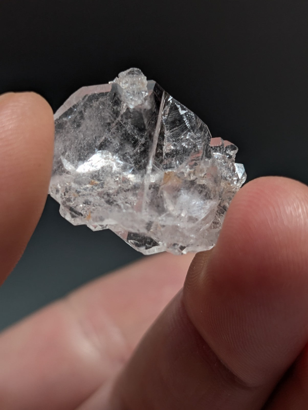 Pseudocubic Quartz Crystal Point, Double Terminated, Garland County, Arkansas