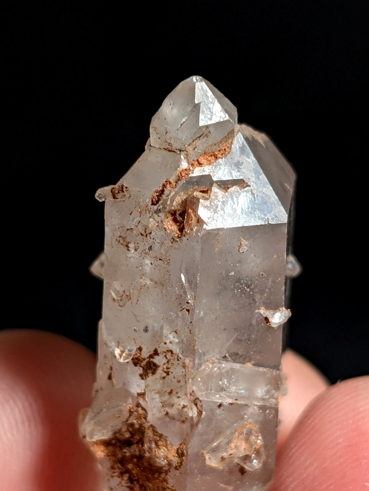 Unique Quartz Crystal with Nacrite Inclusions, Montgomery County, Arkansas, USA
