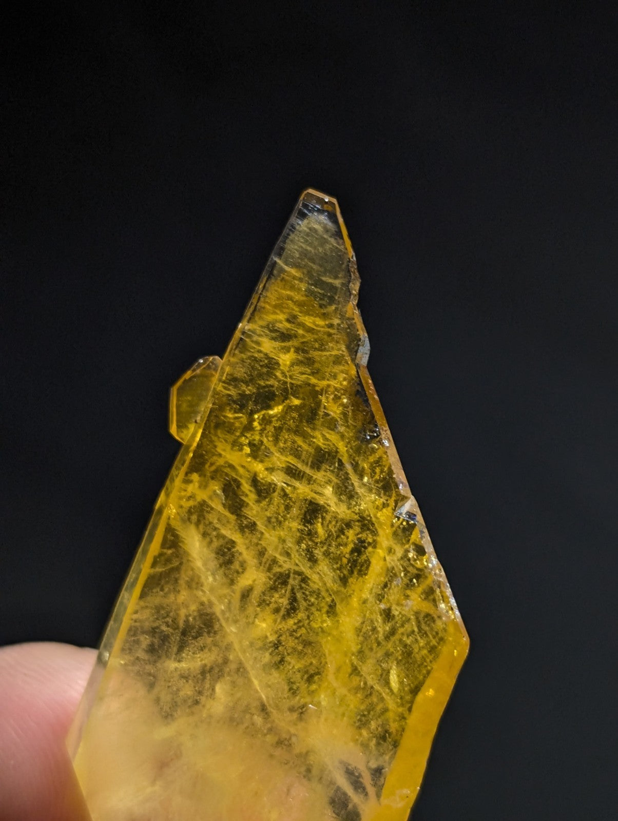 A+++ Rainbow Sheet Quartz Crystal Point, Old Stock, Garland County, Arkansas